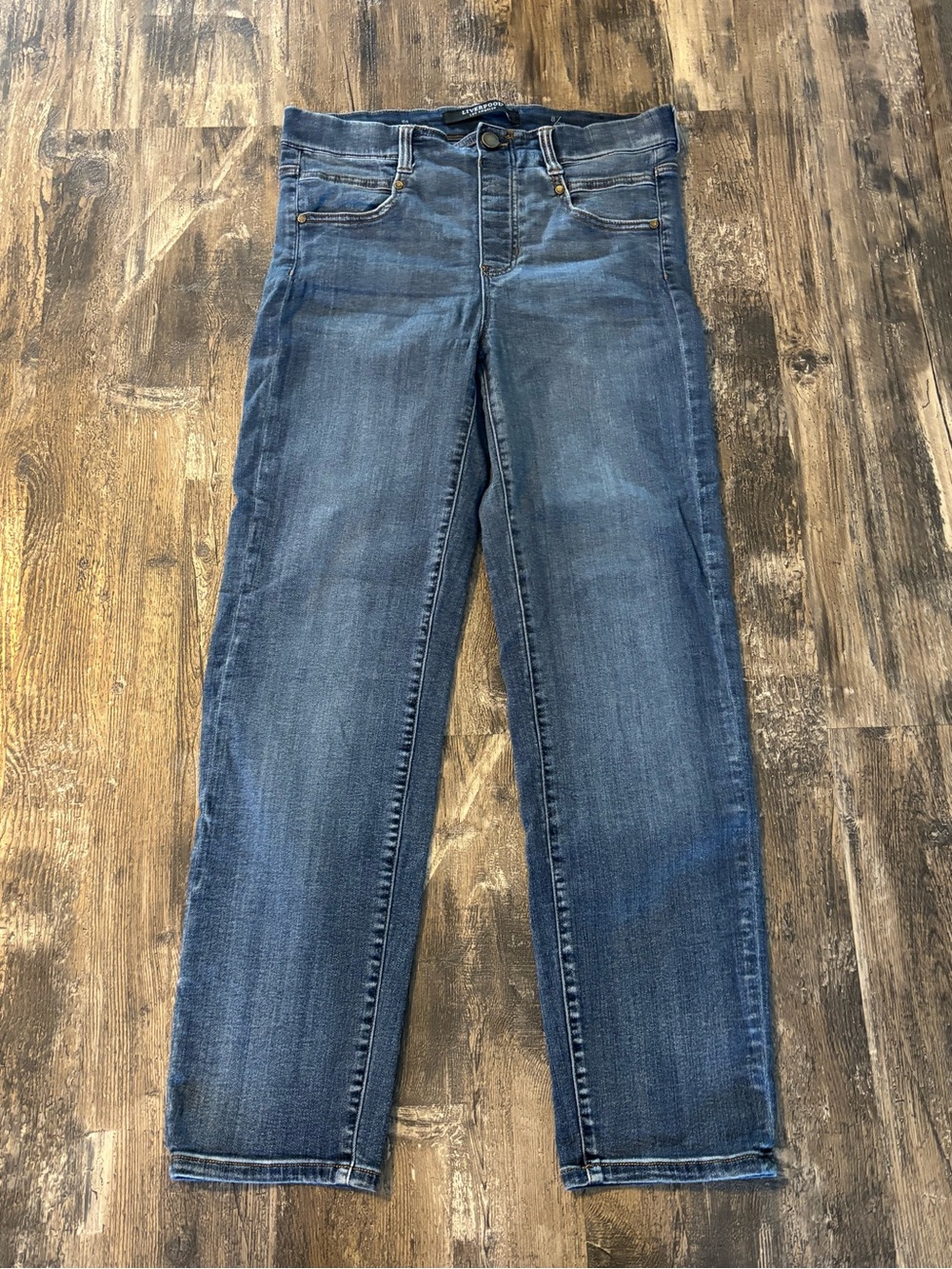 🌸Liverpool Women's Medium Wash Straight-Leg the slim Jeans
